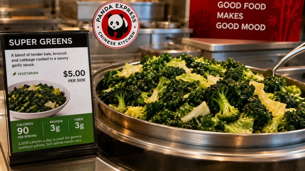 Panda Express Super Greens with calories and price