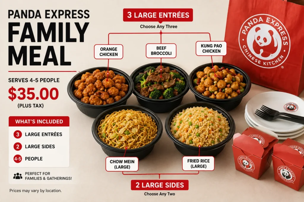 Panda Express family meal contents and price breakdown